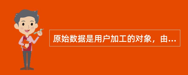 原始数据是用户加工的对象，由内部模式描述的指令操作处理的位串、字符和字组成。（）
