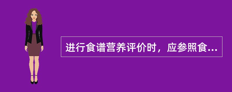 进行食谱营养评价时，应参照食物成分表初步核算该食谱提供的（）内容。