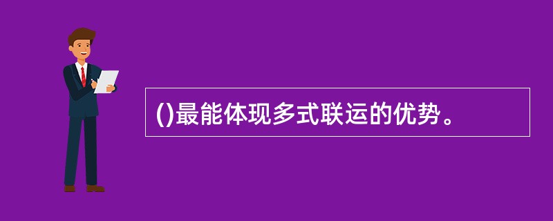 ()最能体现多式联运的优势。