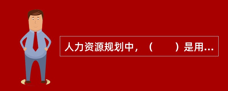 人力资源规划中，（　　）是用来确定组织中的角色需要什么样的人来担当。