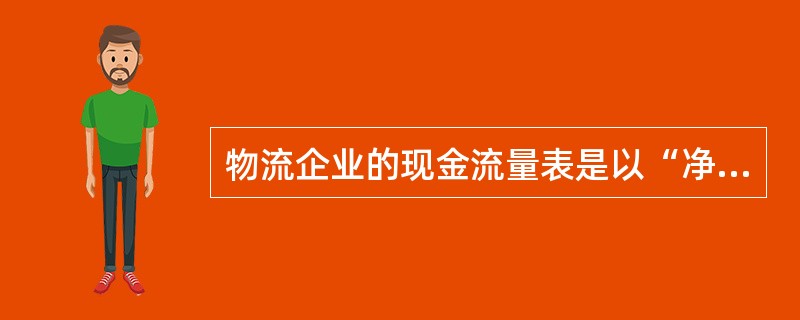 物流企业的现金流量表是以“净现金流量=现金流入-现金流出”为根据编制的，通过现金（不含现金等价物）的流入、流出情况，反映企业在一定期间内的经营活动、投资活动和筹资活动的动态情况的财务报表。（　　）