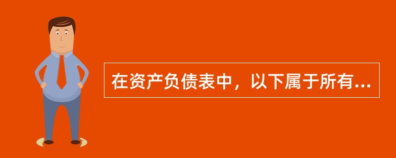 在资产负债表中，以下属于所有者权益的是（　　）。