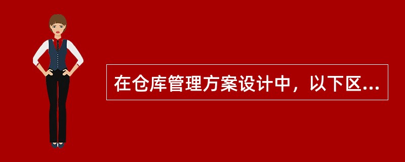 在仓库管理方案设计中，以下区域属于辅助功能区域的是（　　）。