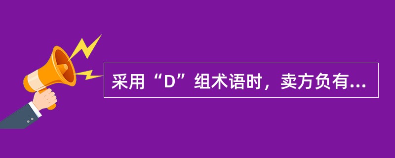 采用“D”组术语时，卖方负有最大义务。（　　）