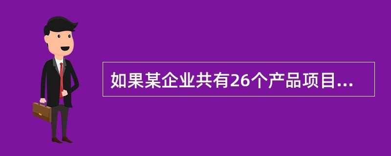 如果某企业共有26个产品项目，归属于5条不同的产品线，则该企业的产品组合深度为（　　）。