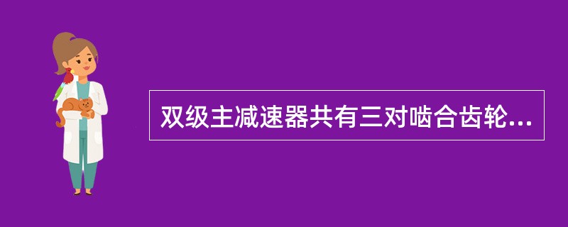 双级主减速器共有三对啮合齿轮。()