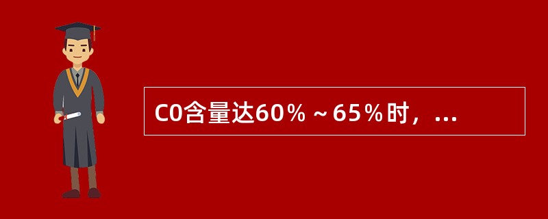 C0含量达60％～65％时，会导致人的死亡。()