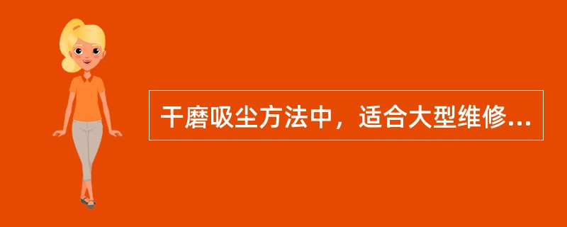 干磨吸尘方法中，适合大型维修站使用的吸尘方法是()。