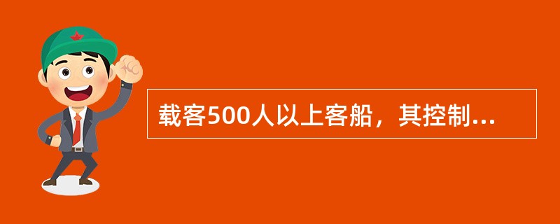 载客500人以上客船，其控制站与较小失火危险的服务处所之间舱壁的耐火完整性应达到（）。