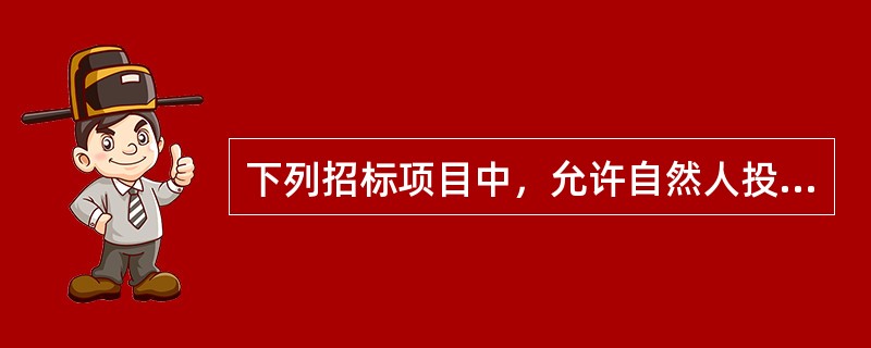 下列招标项目中，允许自然人投标的是（　　）。