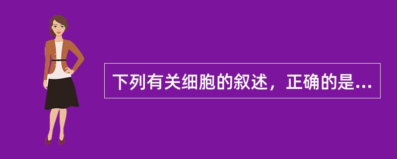 下列有关细胞的叙述，正确的是（）。