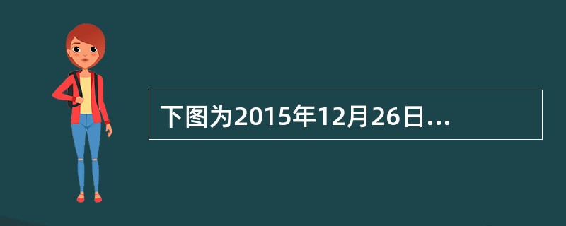 下图为2015年12月26日8时亚洲局部地区海平面气压分布图(单位：百帕)，读图完成下题。<br /><img border="0" style="wi