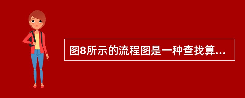 图8所示的流程图是一种查找算法，用该算法在数组d{15，28，35，37，42，56，78，82，92，98}中查找92，依次被查到的元素值是()。<br /><img border