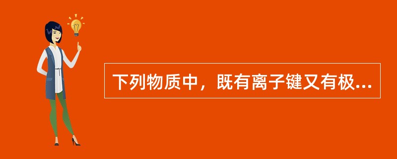 下列物质中，既有离子键又有极性共价键的是()。