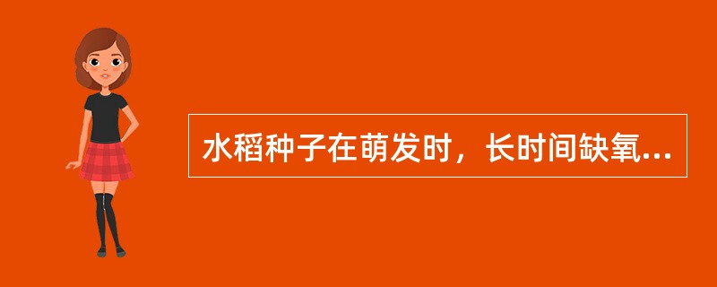 水稻种子在萌发时，长时间缺氧会引起“烂芽”的主要原因是()。