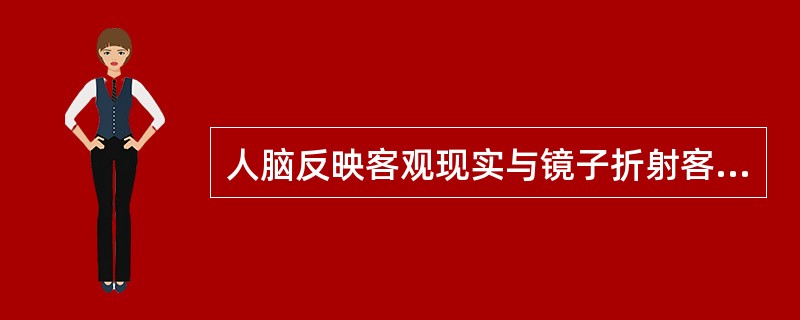 人脑反映客观现实与镜子折射客观事物一样。（）