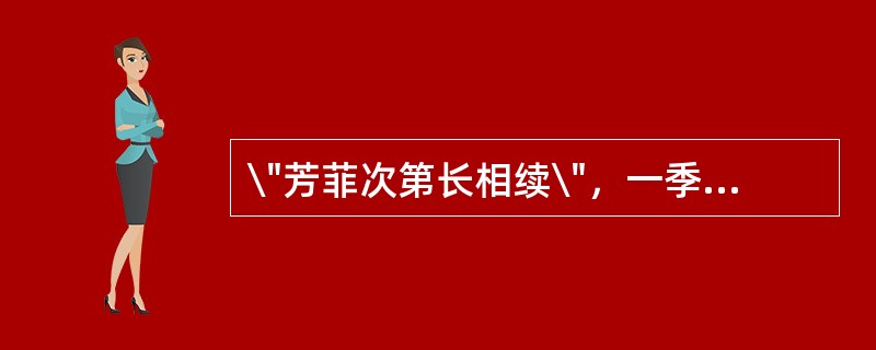 \"芳菲次第长相续\"，一季更有一季景。下列诗句描述了不同季节的物候，按春.夏.秋.冬的次序排列正确的是()。<br />①”竹喧归浣女，莲动下渔舟\"