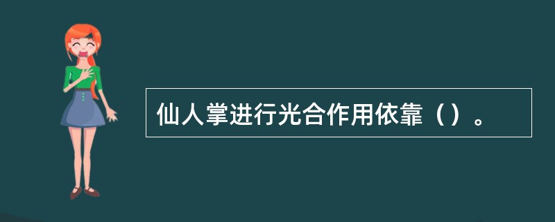 仙人掌进行光合作用依靠（）。