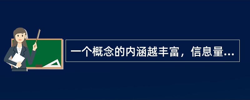 一个概念的内涵越丰富，信息量越大，它所能包含的外延就越大。