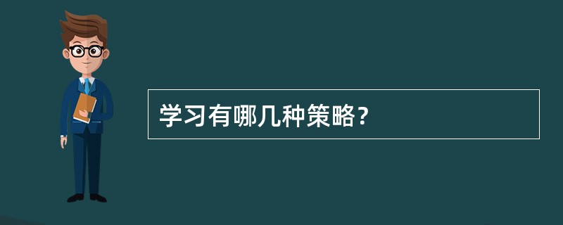 学习有哪几种策略？