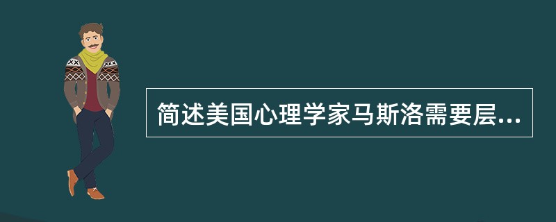 简述美国心理学家马斯洛需要层次理论。