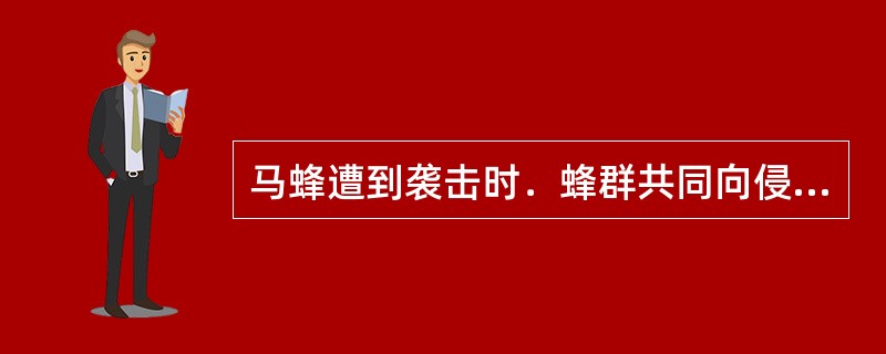 马蜂遭到袭击时．蜂群共同向侵犯者发起攻击，从个体和群体的角度来看。其行为应属于()。