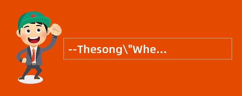 --Thesong\"Wheredidthetimego?\"__________theolddaysandtheloveofmyfamily.<br />--Su