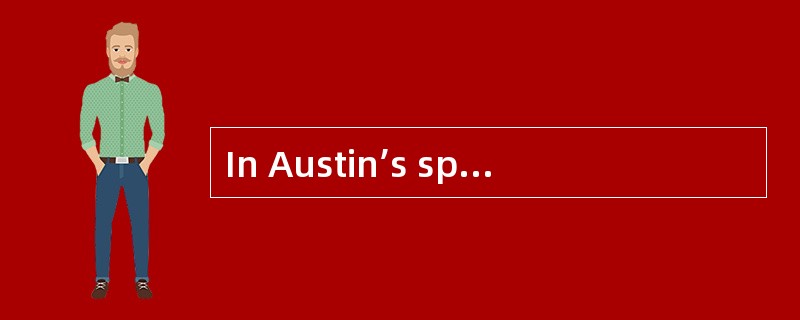 In Austin’s speech act theory，a(n)__________act is the act performed by or resulting from saying som