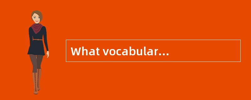 What vocabulary learning strategy does the following activity help to train? <br />The teacher