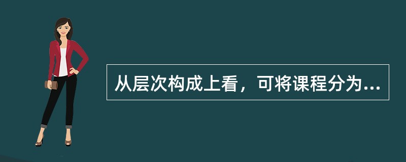 从层次构成上看，可将课程分为下列哪几种类型（　）。