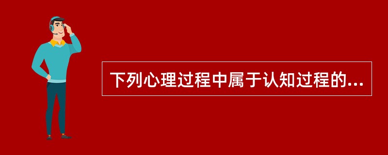下列心理过程中属于认知过程的是（　）。