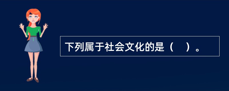 下列属于社会文化的是（　）。