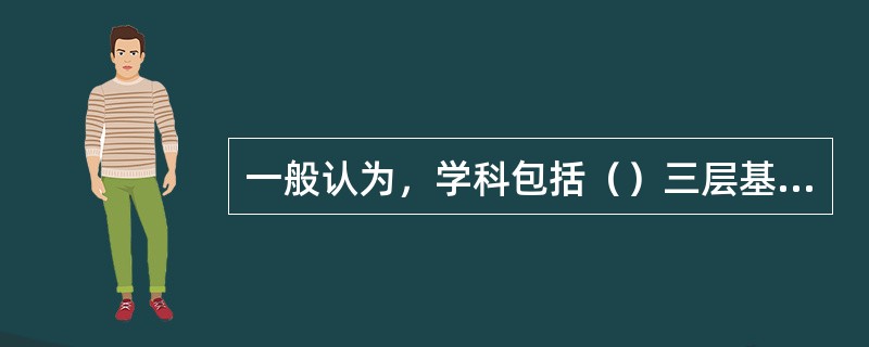 一般认为，学科包括（）三层基本含义。