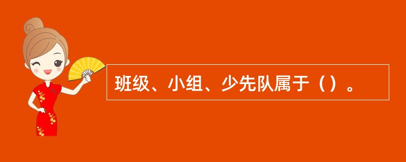 班级、小组、少先队属于（）。