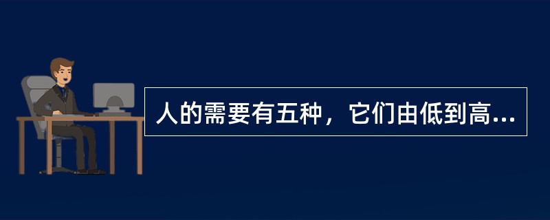 人的需要有五种，它们由低到高依次排列成一定的层次，即生理的需要、安全的需要、归属和爱的需要、尊重的需要、（）。