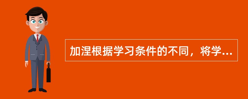 加涅根据学习条件的不同，将学习结果划分为五类：言语信息、智慧技能、认知策略、动作技能和（）。