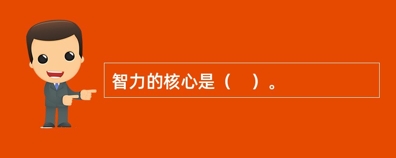 智力的核心是（　）。