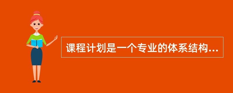 课程计划是一个专业的体系结构，教学大纲是一门课程的纲要结构，教科书则是提供一门课程的系统的知识和结构。（　）