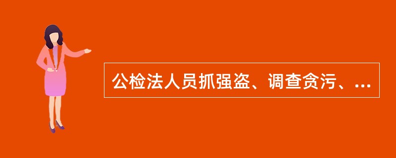 公检法人员抓强盗、调查贪污、惩治罪犯等行为，属于（）。