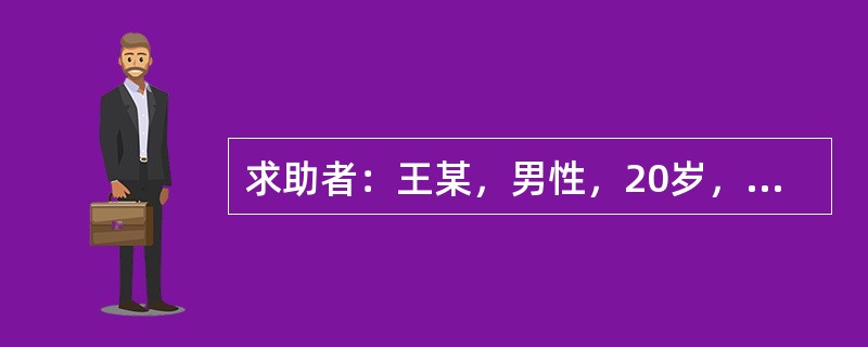 求助者：王某，男性，20岁，某职业技术学院二年级学生，因担心别人害自己而多次从学校逃跑，由家长送到心理咨询中心。 <br />案例介绍：王某近几个月来经常缺课，成绩下降明显，一个