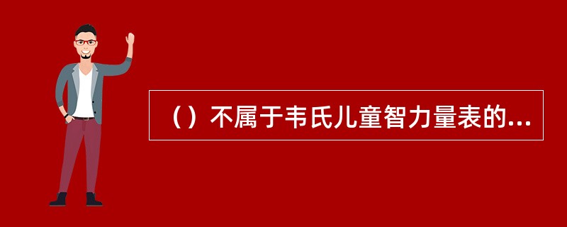 （）不属于韦氏儿童智力量表的操作测验。