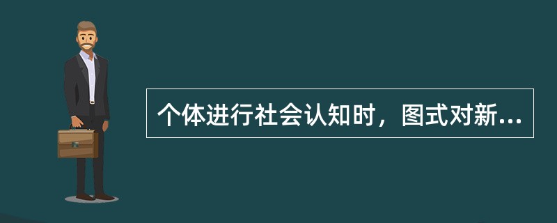 个体进行社会认知时，图式对新输入的信息起解释作用，这在心理学上称之为（）。