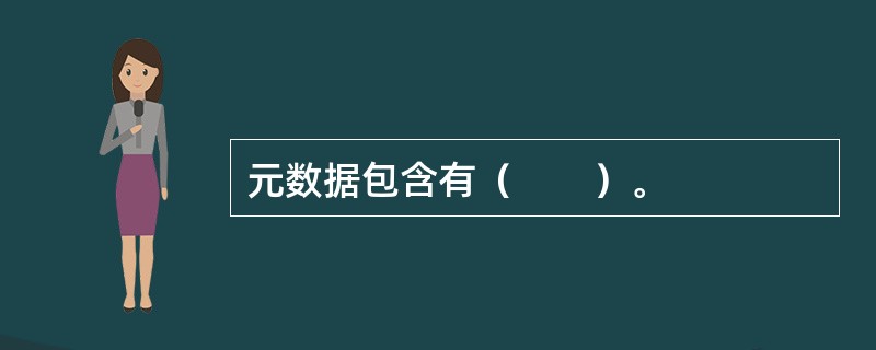 元数据包含有（　　）。