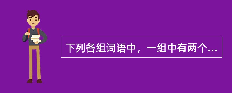 下列各组词语中，一组中有两个错别字的是（　　）。