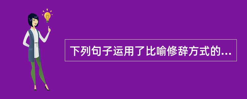 下列句子运用了比喻修辞方式的有（　　）。