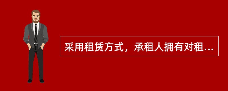 采用租赁方式，承租人拥有对租赁物的所有权。（）