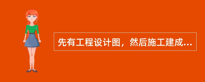 先有工程设计图，然后施工建成大厦。这一事实说明（）。