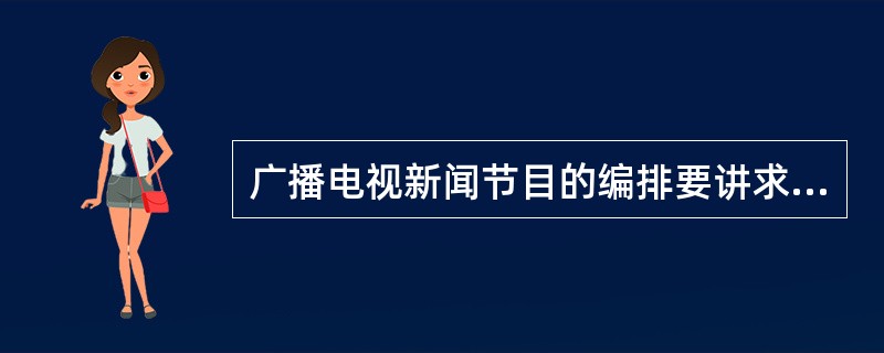 广播电视新闻节目的编排要讲求优化组合，以下不属于这个范畴的一项是（）。
