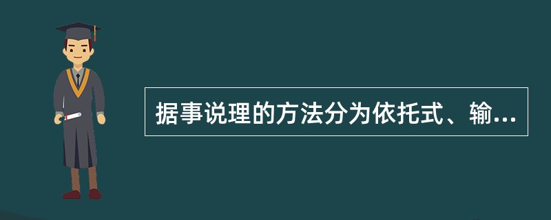 据事说理的方法分为依托式、输入新闻事例如（）。