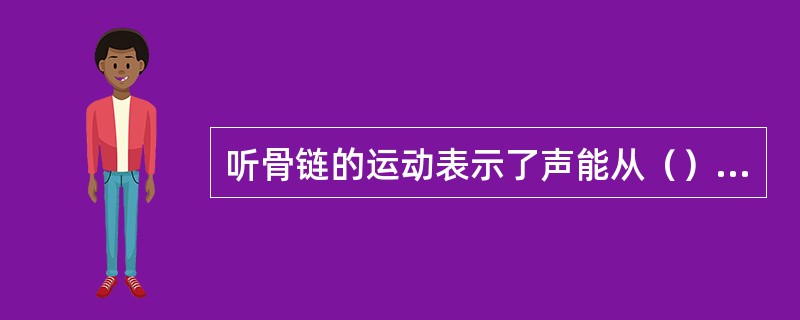 听骨链的运动表示了声能从（）的传输路径。